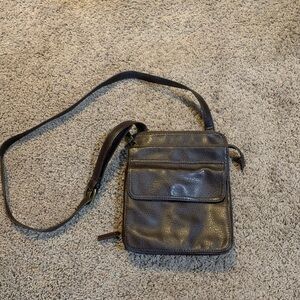 Relic Brown Crossbody Thin Profile Purse